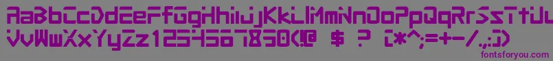 Procyon Font – Purple Fonts on Gray Background