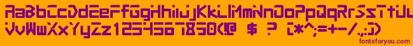 Procyon Font – Purple Fonts on Orange Background