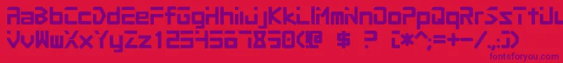 Procyon Font – Purple Fonts on Red Background