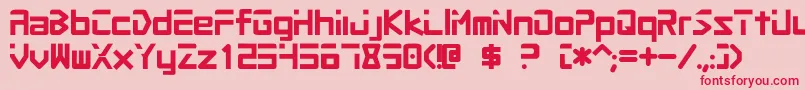 Procyon Font – Red Fonts on Pink Background