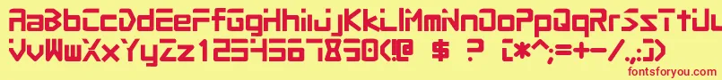 Procyon Font – Red Fonts on Yellow Background