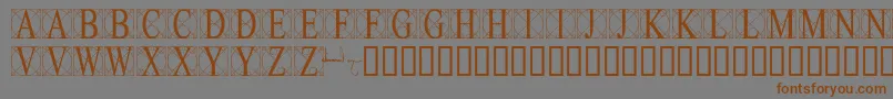 Leonardo Font – Brown Fonts on Gray Background