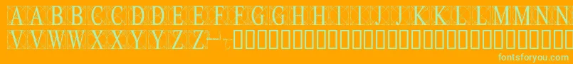 Leonardo Font – Green Fonts on Orange Background