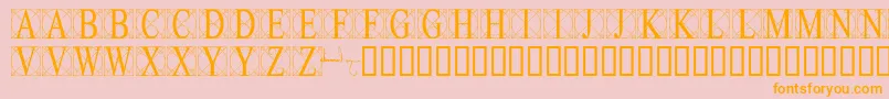 Leonardo Font – Orange Fonts on Pink Background