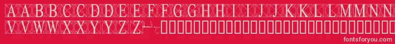 Leonardo Font – Pink Fonts on Red Background