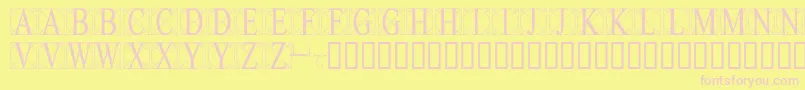 Leonardo Font – Pink Fonts on Yellow Background