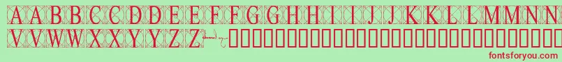 Leonardo Font – Red Fonts on Green Background