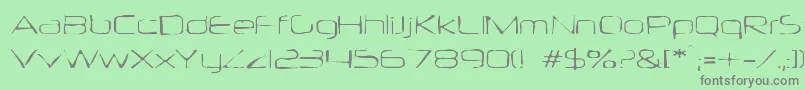 Neuropolgaunt Font – Gray Fonts on Green Background