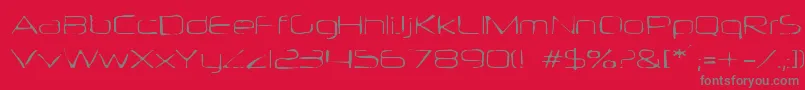 Neuropolgaunt-fontti – harmaat kirjasimet punaisella taustalla