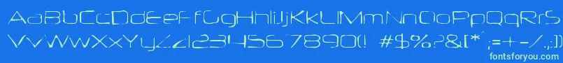 More about Neuropolgaunt Font Neuropolgaunt Font – Green Fonts on Blue Background