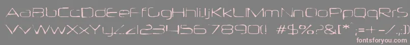 Neuropolgaunt Font – Pink Fonts on Gray Background