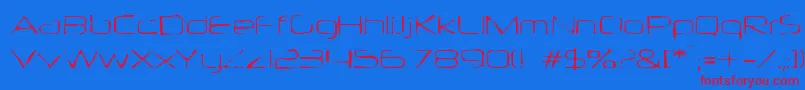 Шрифт Neuropolgaunt – красные шрифты на синем фоне