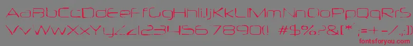 Neuropolgaunt Font – Red Fonts on Gray Background