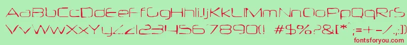 Neuropolgaunt Font – Red Fonts on Green Background