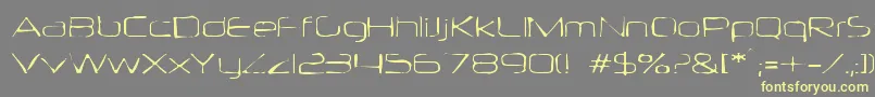 Neuropolgaunt Font – Yellow Fonts on Gray Background