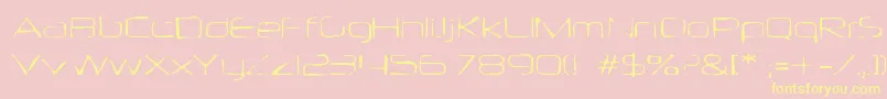 Neuropolgaunt Font – Yellow Fonts on Pink Background