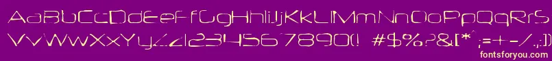 Neuropolgaunt Font – Yellow Fonts on Purple Background