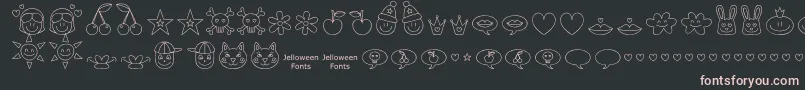 fuente Jellodings – Fuentes Rosadas Sobre Fondo Negro