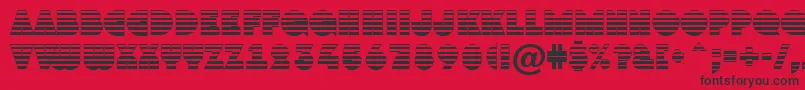 GrotostrgrNormal Font – Black Fonts on Red Background