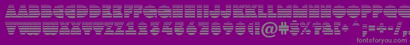 フォントGrotostrgrNormal – 紫の背景に灰色の文字