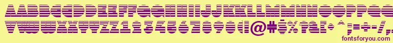 GrotostrgrNormal Font – Purple Fonts on Yellow Background