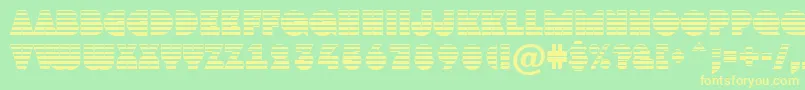 GrotostrgrNormal Font – Yellow Fonts on Green Background