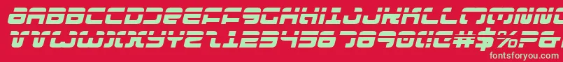 ExedoreLaserItalic Font – Green Fonts on Red Background