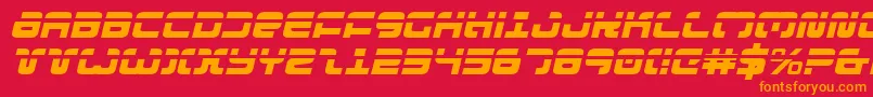 ExedoreLaserItalic Font – Orange Fonts on Red Background