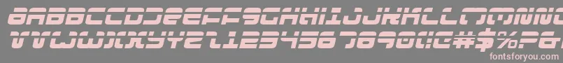 Fonte ExedoreLaserItalic – fontes rosa em um fundo cinza