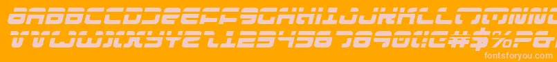ExedoreLaserItalic Font – Pink Fonts on Orange Background