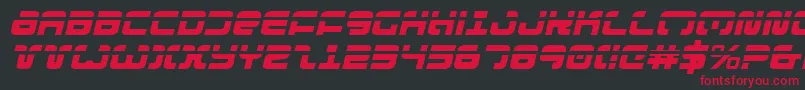 ExedoreLaserItalic Font – Red Fonts on Black Background