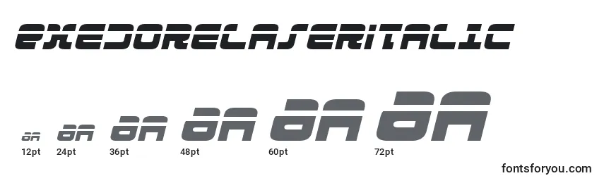 ExedoreLaserItalic Font Sizes
