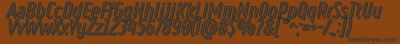 Шрифт RulerVolumeNegative – чёрные шрифты на коричневом фоне
