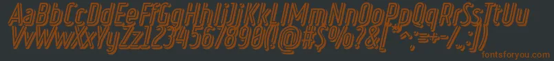 RulerVolumeNegative Font – Brown Fonts on Black Background