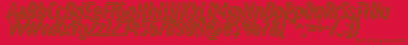RulerVolumeNegative Font – Brown Fonts on Red Background