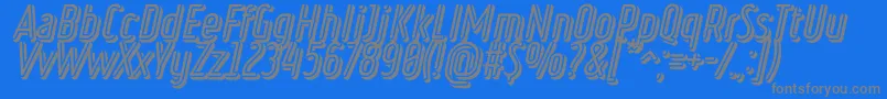 RulerVolumeNegative Font – Gray Fonts on Blue Background