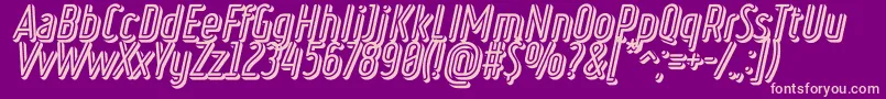 RulerVolumeNegative Font – Pink Fonts on Purple Background