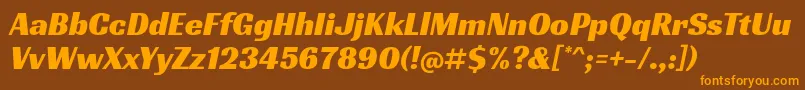 RacingsansoneRegular Font – Orange Fonts on Brown Background