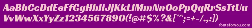 RacingsansoneRegular-Schriftart – Rosa Schriften auf violettem Hintergrund