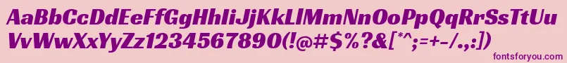 RacingsansoneRegular Font – Purple Fonts on Pink Background