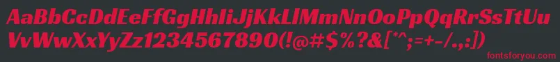RacingsansoneRegular Font – Red Fonts on Black Background