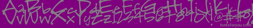Skwirl Font – Gray Fonts on Purple Background