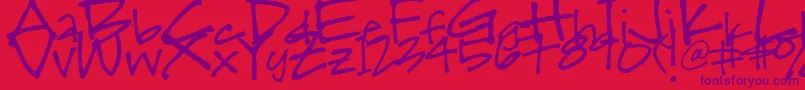 Skwirl Font – Purple Fonts on Red Background