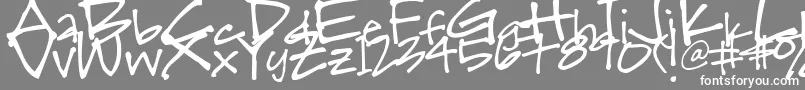 フォントSkwirl – 灰色の背景に白い文字