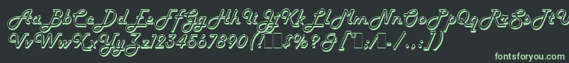 Шрифт HarlowLetPlain.1.0 – зелёные шрифты на чёрном фоне