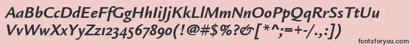 More about LegacySansOsItcTtBoldita Font LegacySansOsItcTtBoldita Font – Black Fonts on Pink Background