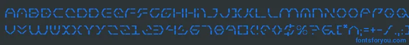 Zeta ffy Font – Blue Fonts on Black Background