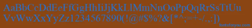 MongolianBaiti Font – Blue Fonts on Brown Background