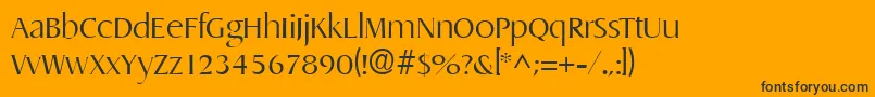DragonlhRegular Font – Black Fonts on Orange Background