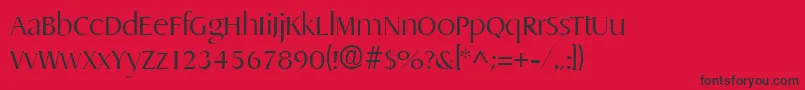 DragonlhRegular Font – Black Fonts on Red Background